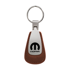 mopar-leather-teardrop-key-fob-brown-34562-classic-auto-store-online