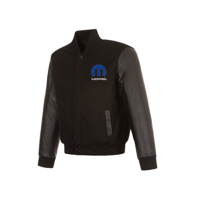 Mopar Men's Reversible Wool and Leather Jacket