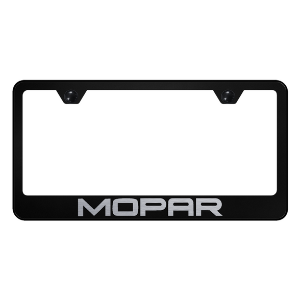 mopar-stainless-steel-frame-laser-etched-black-26589-classic-auto-store-online