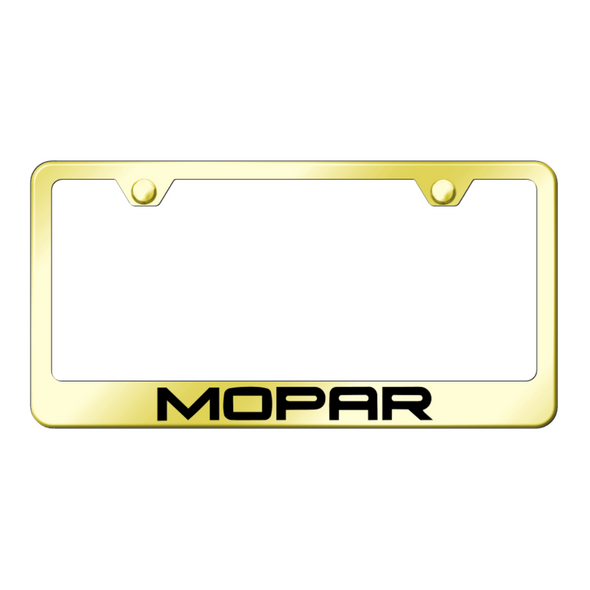 mopar-stainless-steel-frame-laser-etched-gold-44230-classic-auto-store-online