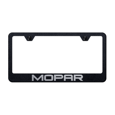 mopar-stainless-steel-frame-laser-etched-rugged-black-40827-classic-auto-store-online