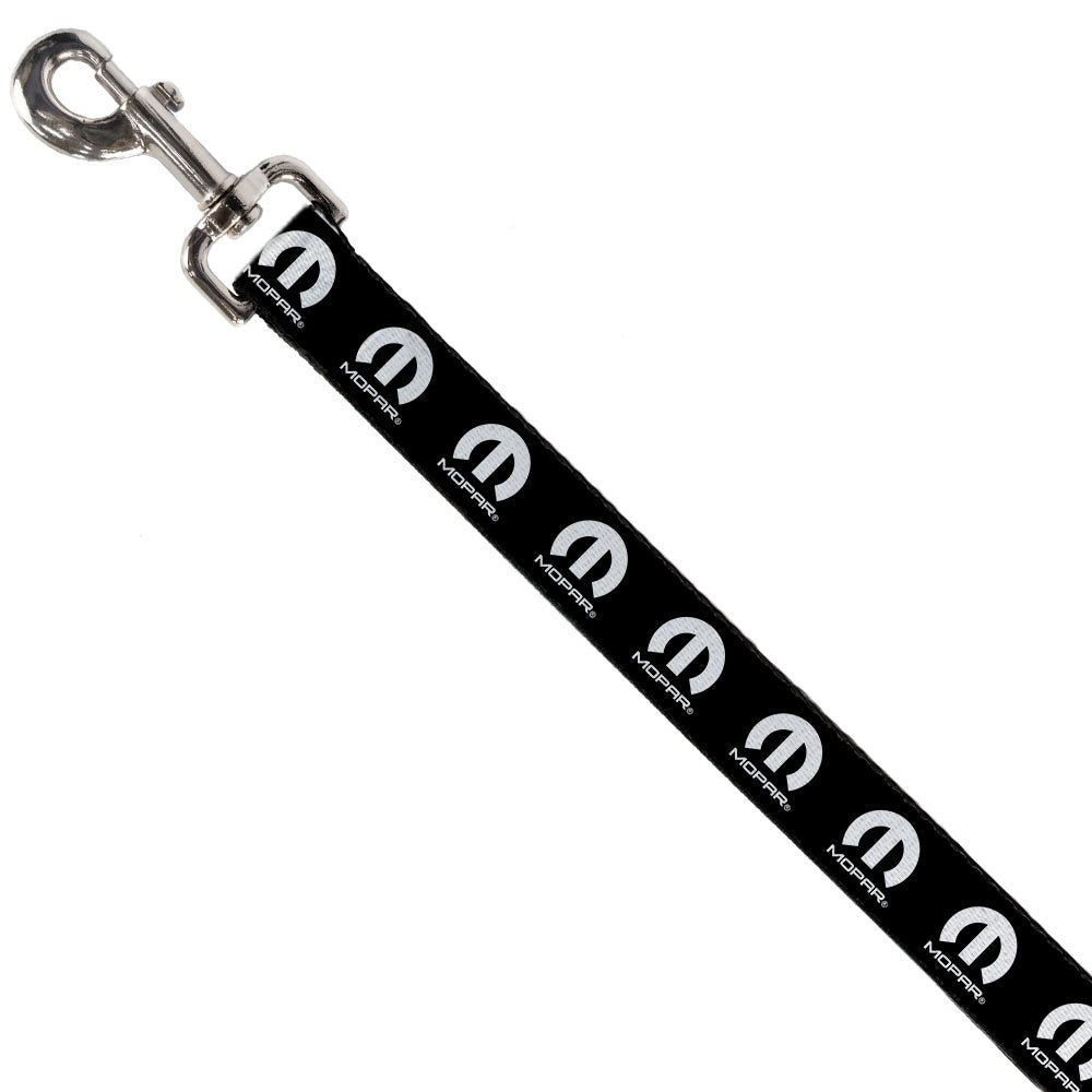 Mopar Logo Black & White Dog Leash