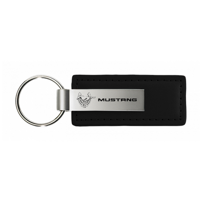mustang-45th-anniversary-leather-key-fob-in-black-20244-classic-auto-store-online