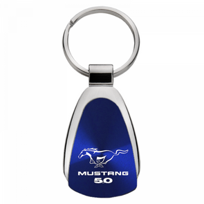 Mustang 5.0 Teardrop Key Fob - Blue