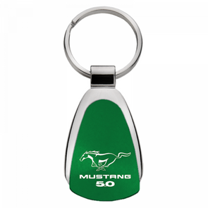 Mustang 5.0 Teardrop Key Fob - Green