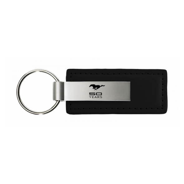 mustang-50-years-leather-key-fob-in-black-36532-classic-auto-store-online