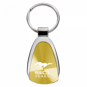 Mustang 50 Years Teardrop Key Fob - Gold