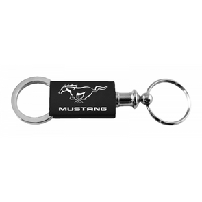 Mustang Anodized Aluminum Valet Key Fob - Black