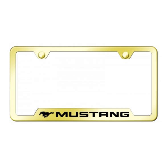 Mustang Cut-Out Frame - Laser Etched Gold