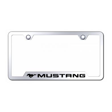 Mustang Cut-Out Frame - Laser Etched Mirrored
