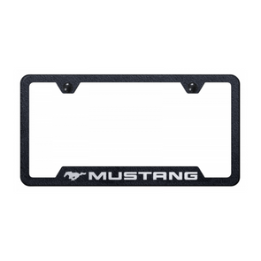 mustang-cut-out-frame-laser-etched-rugged-black-40859-classic-auto-store-online