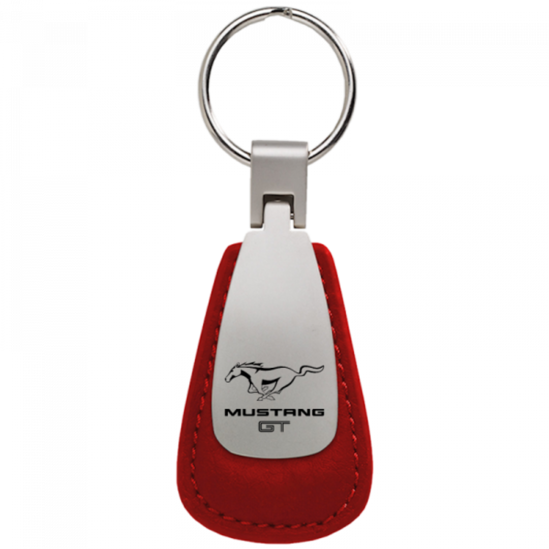 mustang-gt-leather-teardrop-key-fob-red-34853-classic-auto-store-online