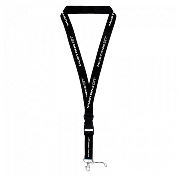 mustang-gt-white-on-black-lanyard-39263-classic-auto-store-online