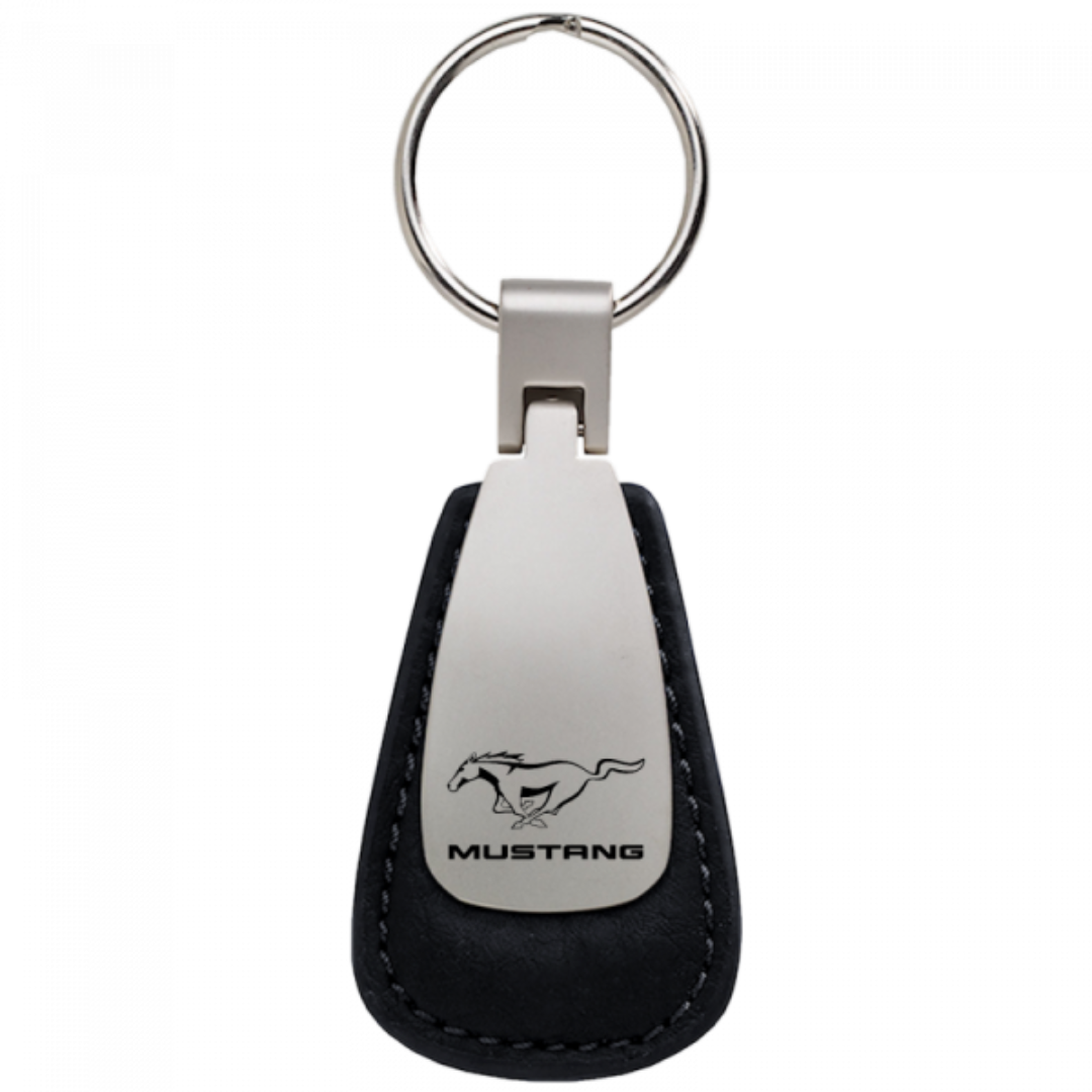 mustang-leather-teardrop-key-fob-black-19286-classic-auto-store-online