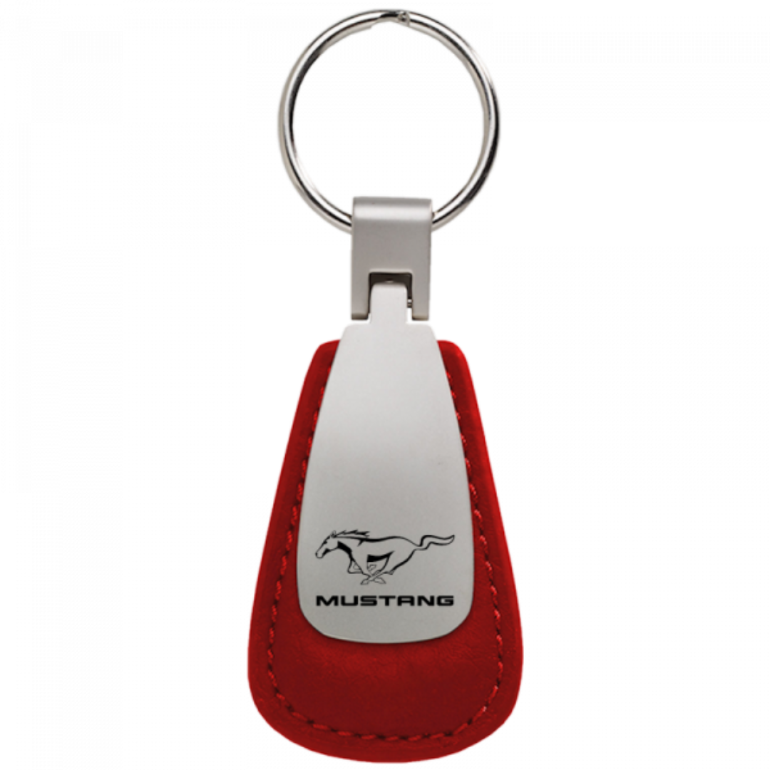 mustang-leather-teardrop-key-fob-red-22150-classic-auto-store-online