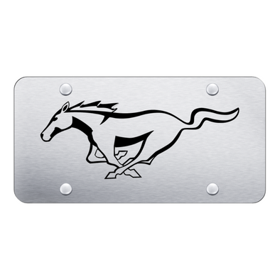 Mustang License Plate - Laser Etched Brushed