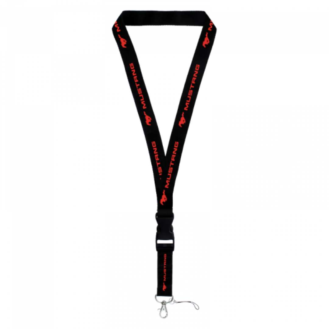 mustang-red-on-black-lanyard-39273-classic-auto-store-online