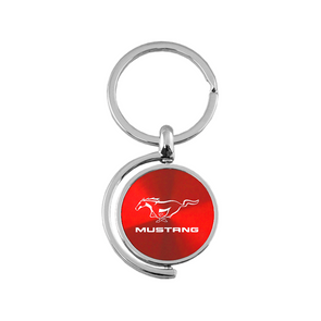 Mustang Spinner Key Fob in Red