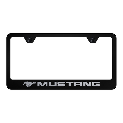 mustang-stainless-steel-frame-laser-etched-black-19762-classic-auto-store-online