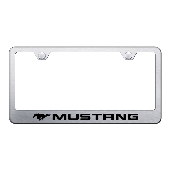 mustang-stainless-steel-frame-laser-etched-brushed-26575-classic-auto-store-online