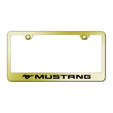 mustang-stainless-steel-frame-laser-etched-gold-10312-classic-auto-store-online
