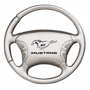 Mustang Steering Wheel Key Fob - Silver