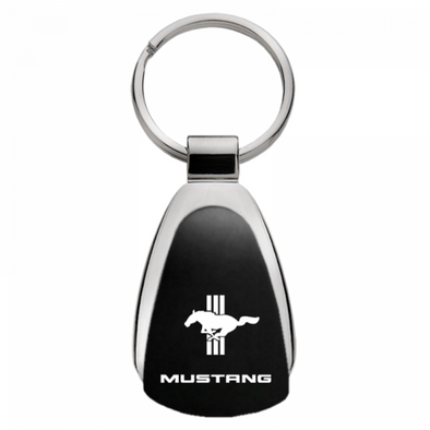 mustang-tri-bar-teardrop-key-fob-black-22599-classic-auto-store-online