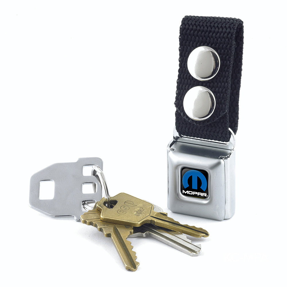 Mopar Logo Black & Blue Keychain