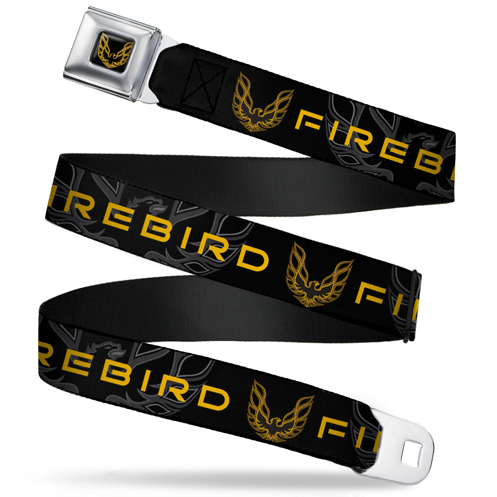 Pontiac Firebird Logo Black Gold Seatbelt Belt