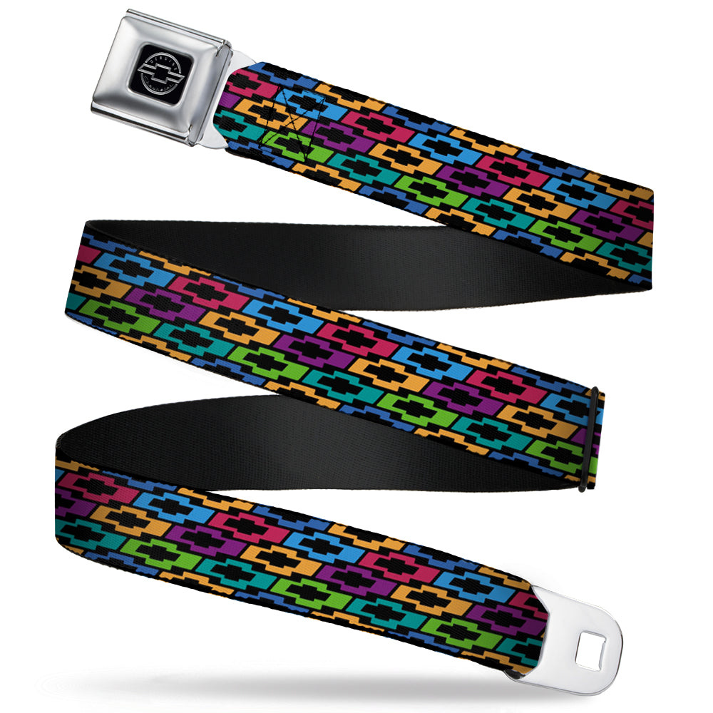 Chevy Bowties Multi Color Webbing Seatbelt Belt