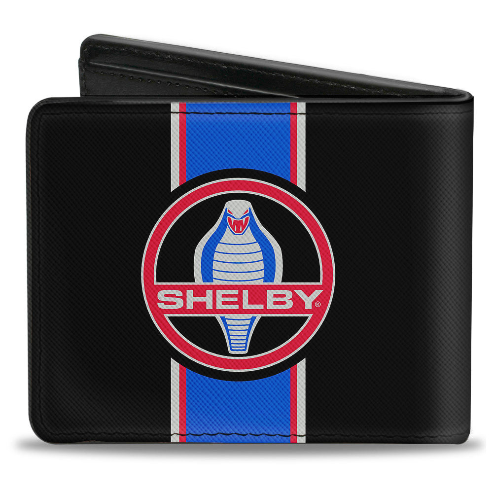 Shelby Cobra Blue Stripe Black Bi-Fold Wallet