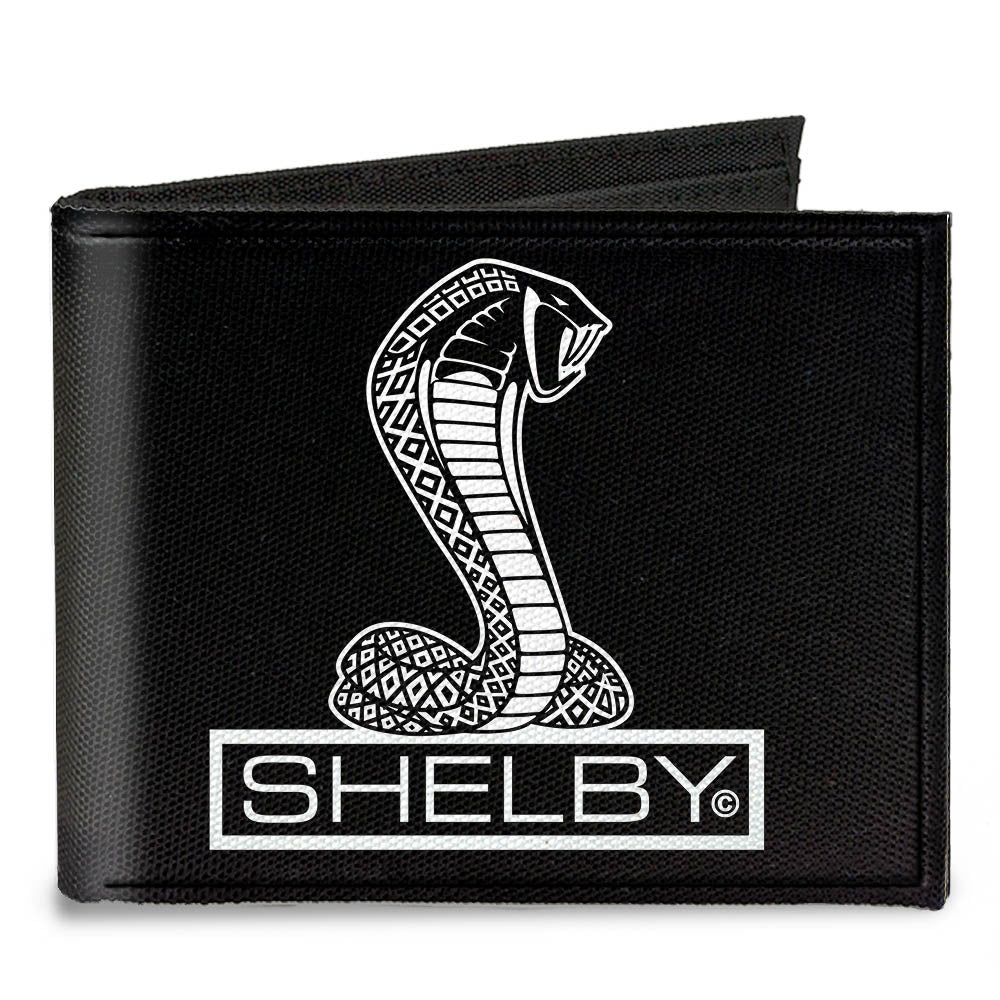 Shelby Cobra Tiffany Box Black & White Canvas Bi-Fold Wallet