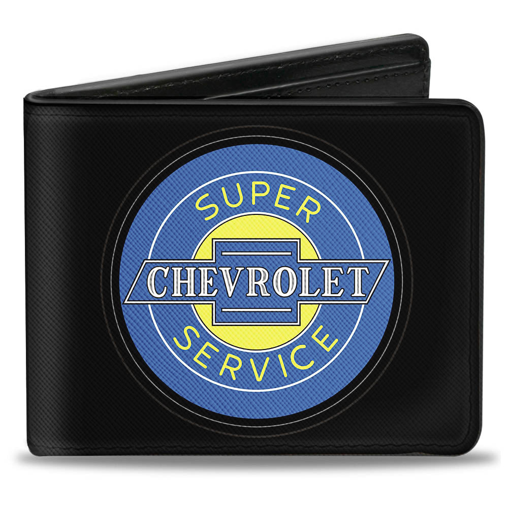 Chevrolet Super Service Logo Black Bi-Fold Wallet