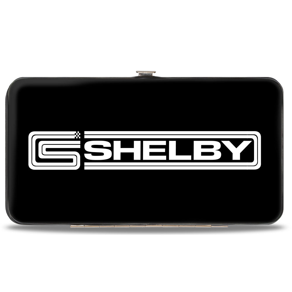 Carroll Shelby CS Racing Logo Black & White Hinged Wallet