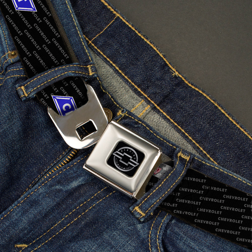 Chevy Bowtie w/Text Webbing Seatbelt Belt