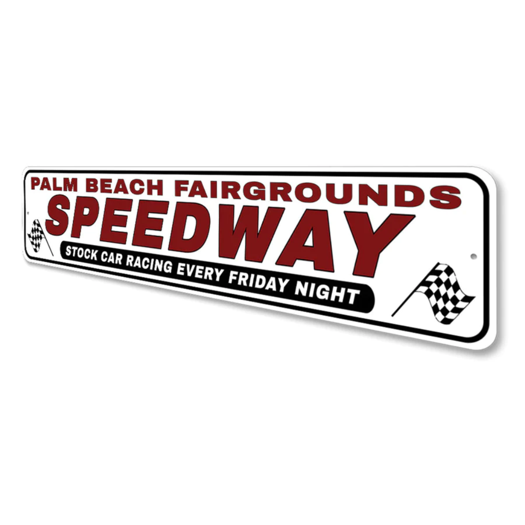 Palm Beach Speedway Sign - Aluminum Sign | Classic Auto Store Online