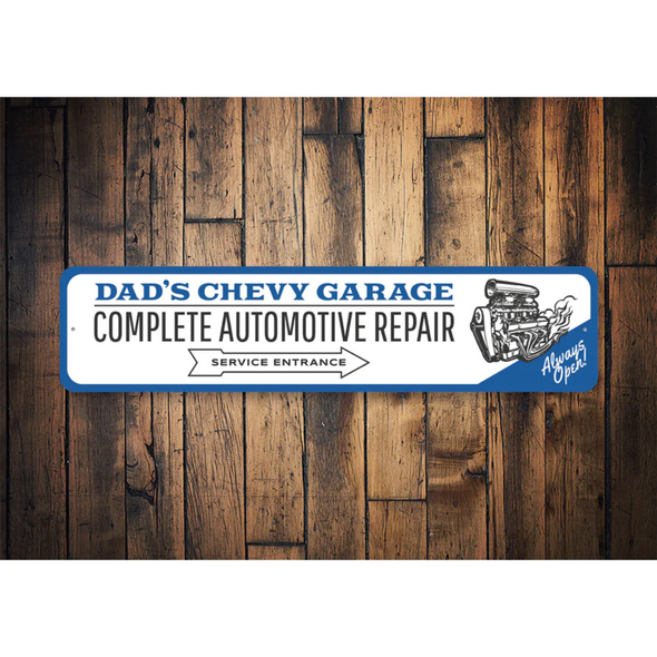 personalized-chevy-garage-sign-aluminum-sign