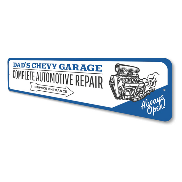 personalized-chevy-garage-sign-aluminum-sign