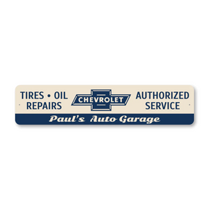 personalized-chevy-garage-tires-oil-repairs-sign-aluminum-sign