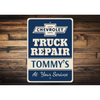 Personalized Chevy Truck Repair Garage Sign - Aluminum Sign