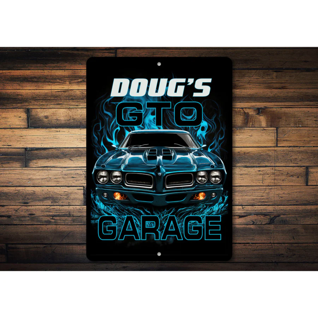 personalized-pontiac-gto-garage-sign-aluminum-sign