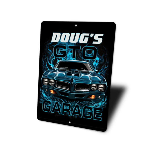 Personalized Pontiac GTO Garage Sign - Aluminum Sign