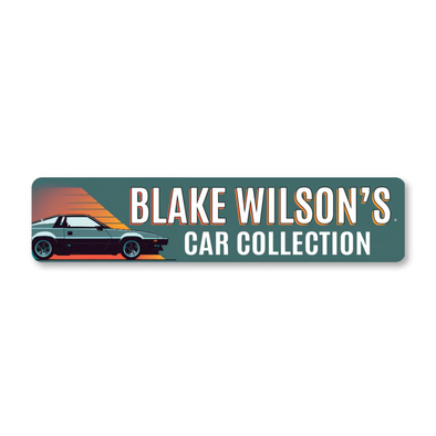 Personalized Retro Car Collection Sign - Aluminum Sign