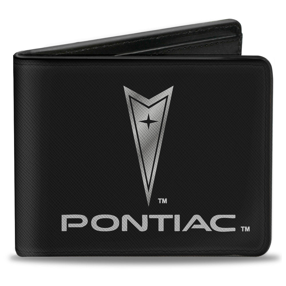 Pontiac Black & Silver Logo Bi-Fold Wallet