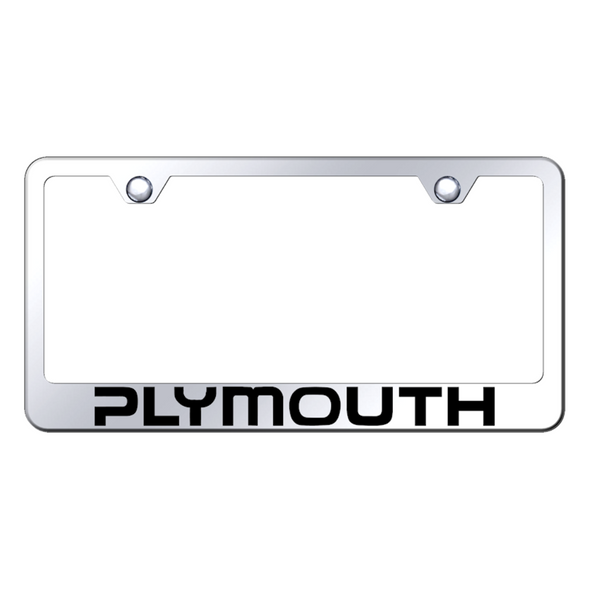 Plymouth Stainless Steel Frame - Laser Etched Mirrored