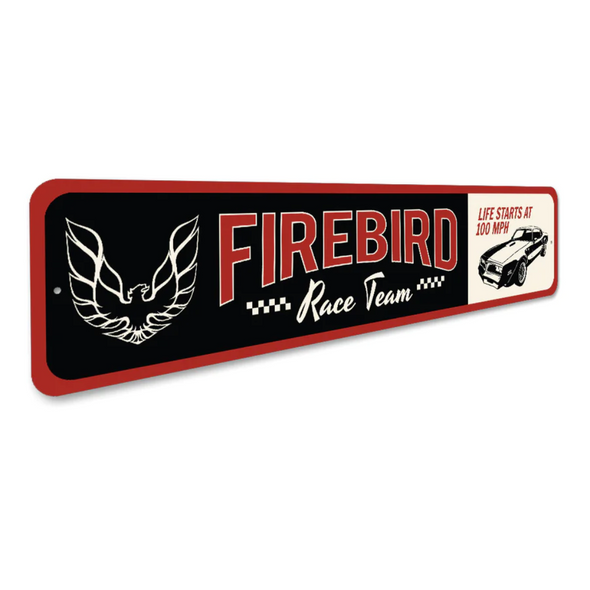 Pontiac Firebird Race Team Sign - Aluminum Sign