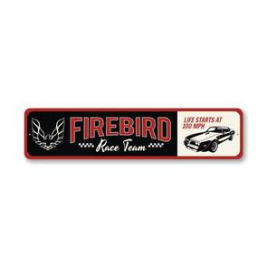 Pontiac Firebird Race Team Sign - Aluminum Sign