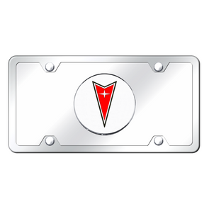 Pontiac License Plate Kit - Chrome on Mirrored