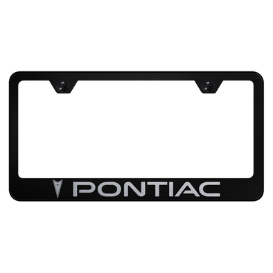 Pontiac Stainless Steel Frame - Laser Etched Black