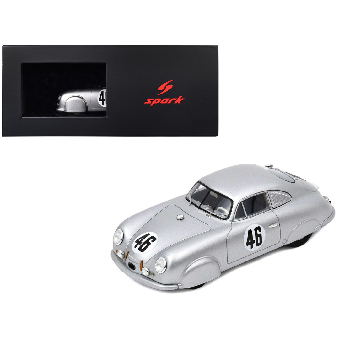 Porsche 356 SL #46 Auguste Veuillet - Edmond Mouche "Porsche K.G." "24 Hours of Le Mans" (1951) with Acrylic Display Case 1/18 Model Car